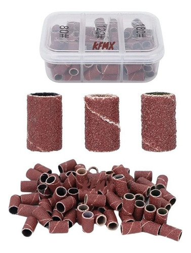 Barrilitos Para Driil Esmeril Uñas #80 #120 #180 Con Estuche