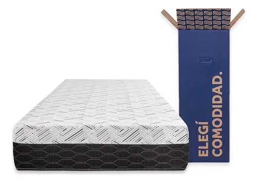Colchón En Caja Sueño Dorado Box Plus 1 plaza y media 90x190 espuma alta densidad