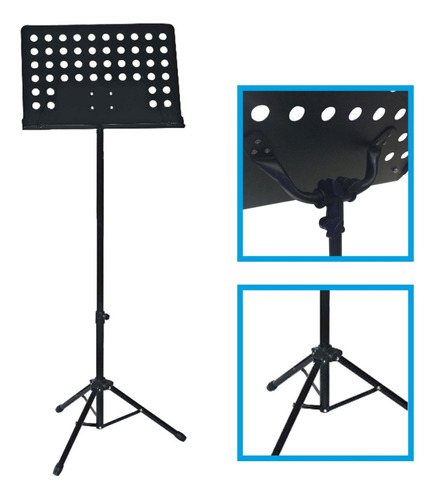 Atril Partitura Tripode Orquesta Plegable Metalico Cuo