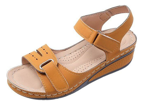 Sandalias Cómodas Y Transpirables Con Velcro Para Mujer