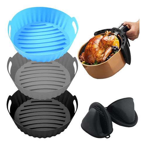 Silicona Freidora Aire 3 Pcs Air Fryer Silicon Y 2 Guantes