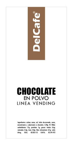 Imagen 1 de 3 de Chocolate En Polvo Dc Cacao C/ Leche Instantaneo Soluble