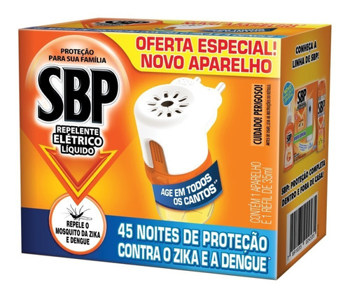 24unidades - Repelente Eletrico Sbp 45 Noites Aparelho+refil