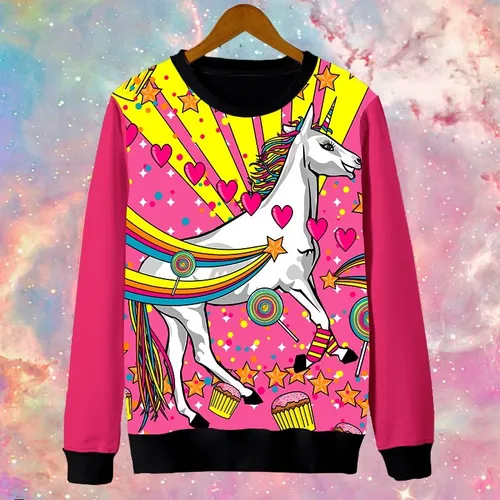 Blusa sales moletom unicornio