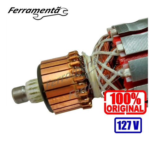 Imagem 2 de 4 de Induzido Rotor Lixadeira Parede Wbr 750 Original Novo 127v