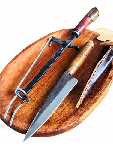 Tabla De Algarrobo Ovalo+cuchillo Disco Arado+expulsador