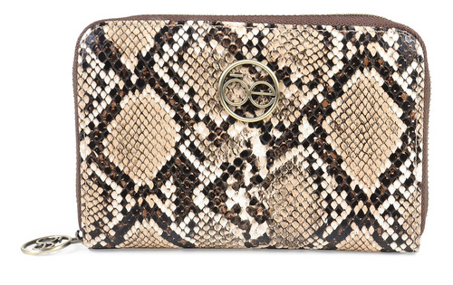 Cartera Clásica Para Mujer Cloe Con Cierre Look Animal Skin