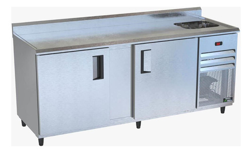 Balcão De Serviço Refrigerado Inox 2m 2 Portas Venâncio 220v