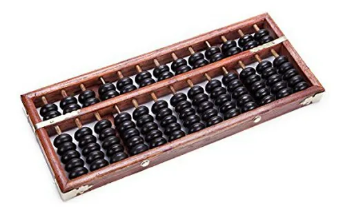 Vintage-style 13 Dígitos Varillas Madera Abacus Soroban Chin
