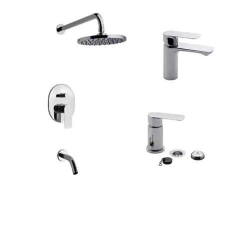 Combo Griferia Ba o Fv Coty Lavatorio Bidet Ducha Embutir