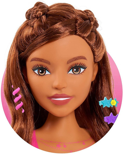 Barbie Fashionista Styling Head Peinados 20 Pz Pelo Marrón