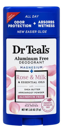 Dr. Teal's Desodorante Rose & Mi 2.65 Ounce (pack Of 2) Drtl