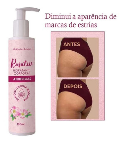  Creme Com Óleo De Rosa Mosqueta Hidratação Profunda P/ Corpo