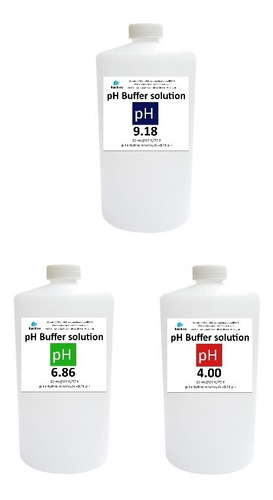 3 Pzas Solucion Buffer Para Calibrar Ph 4.01 6.86 9.18