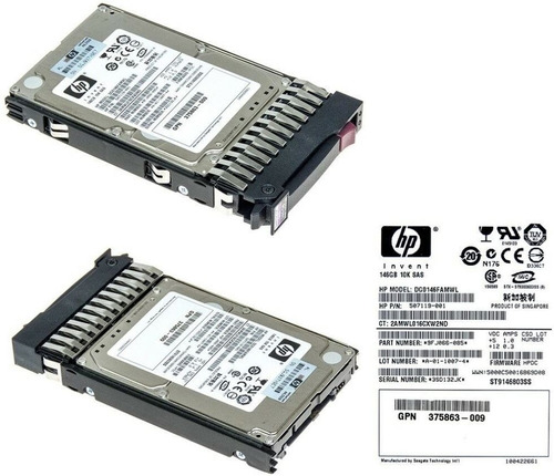 Hd 146gb Sas 10k 2.5 Eg0146famwl Hp Pn 507129-002 Cor Prata