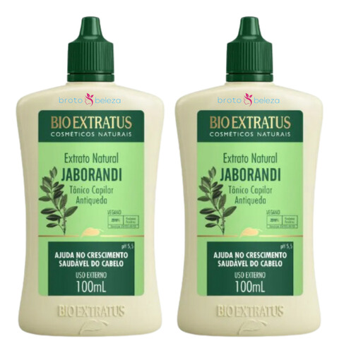 Tonico Capilar Extrato Natural Jaborandi Antiqueda 2x100ml