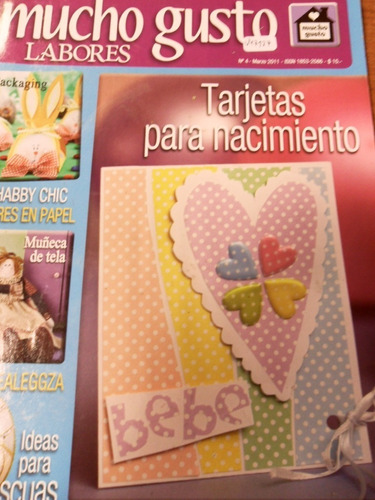 Tarjetas Para Nacimiento. Revista Mucho Gusto. Nº4