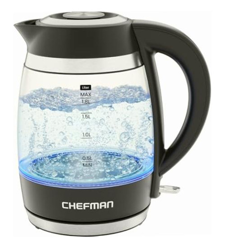 Chefman Hervidor Eléctrico Para Agua Hirviendo, 1.8l 1500w, Color Negro