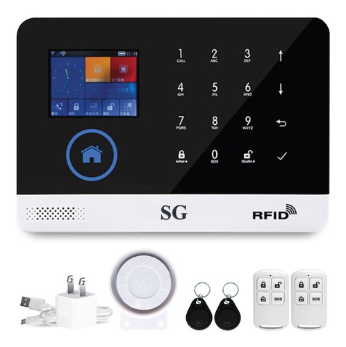 Alarma Touch Kit Gsm Wifi Inalambrica Internet Control App Seguridad Celular Sensores Sistemas Vecinal Casa Negocio