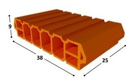 320 Ladrillos De Techo Ceramico 11x25x38 Fanelli