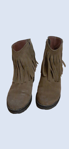 Botas De Gamuza Con Flecos