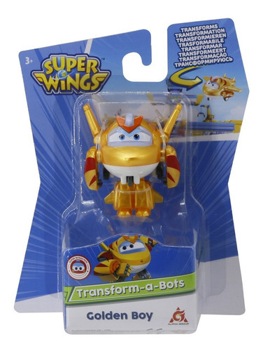 Super Wings Transformável Golden Boy 12cm Multikids - Br1913