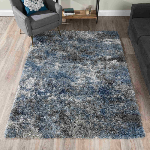 Addison Borealis Azul Peltre Alfombra Abstracta Felpa 5'3 X