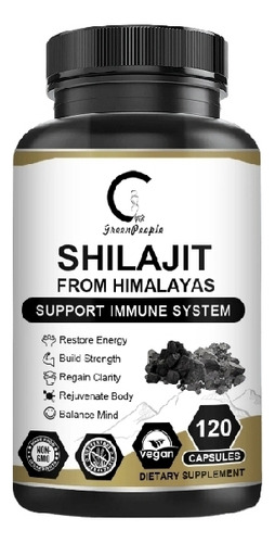 Shilajit 100% Puro Del Himalaya, Orgánico, 120 Capsulas.