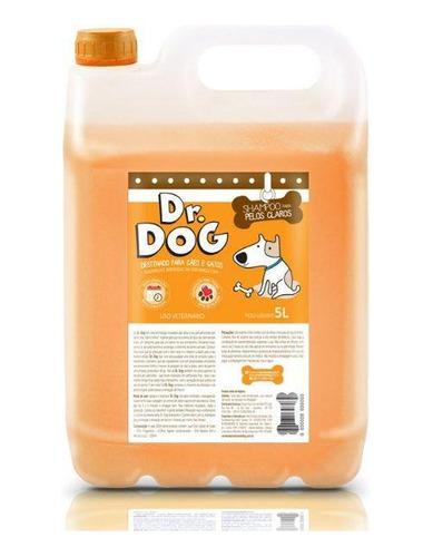 Shampoo Clareador Dr. Dog 350ml Para Cães E Gatos