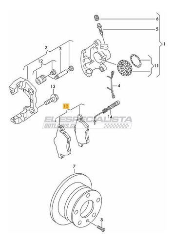 Pastilla De Freno Trasera Mercedes Benz 313 D 2005