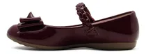 Comprar Zapato Balerina Niña Flats Tropicana Charol Vino Moño 13-21