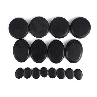 Imagen 4 de 6 de Piedras Calientes Del Masaje De 16pcs Fijaron La Roca Natura