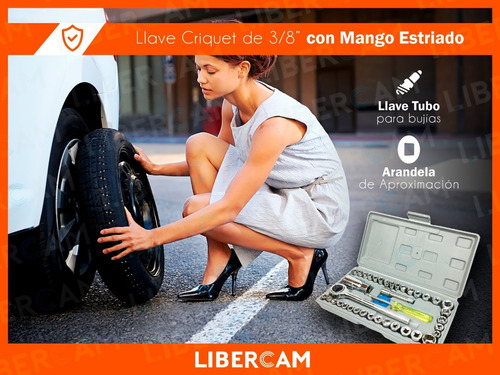 Juego De Llaves Combinadas Tubo Herramientas 40pza Valija