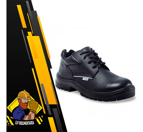 Zapato Trabajo Prusiano Ombu Cuero Negro Seguridad Talle 42