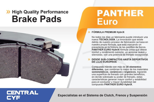 Balata Panther Pbe1122.0 Tras Volvo Xc90 2016