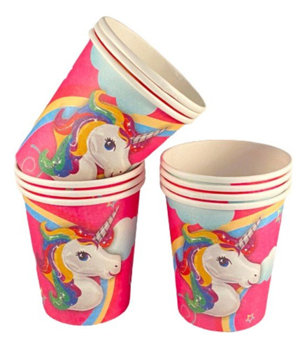 Vaso Descartable Unicornio X10und