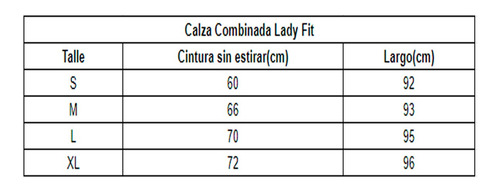 Calza Fitness Mujer Deportiva Lady Fit Chupin Dual Lisa Gym