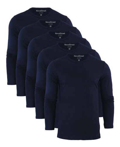 Kit 5 Camisetas Manga Longa Swag - Tecido Dura Line®