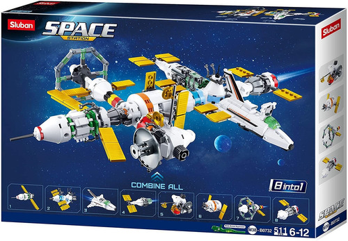 Blocos De Montar Estação Espacial 511 Peças - Multikids