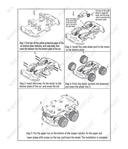 Chasis Carrito 4 Llantas Arduino 4wd Seguidor Linea