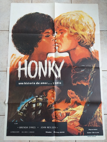 Antiguo Afiche Cine - Honky Una Historia De Amor *