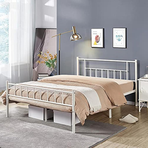 Base De Cama 13 PLG Matrimonial Blanco Yaheetech