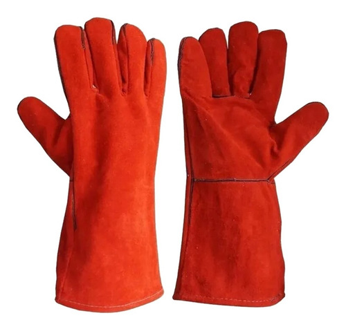 Guantes De Cuero Soldador Largo Secur Reforzado Soldar - Aym