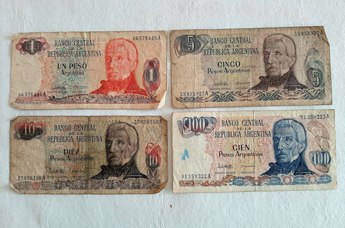 Lote Billetes Antiguos Pesos Argentinos. 1983 (Usado)