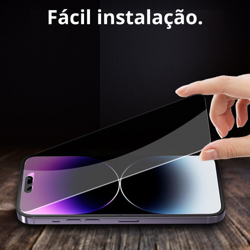 2x Película Privacidade Vidro 3d Para iPhone Todos Modelos