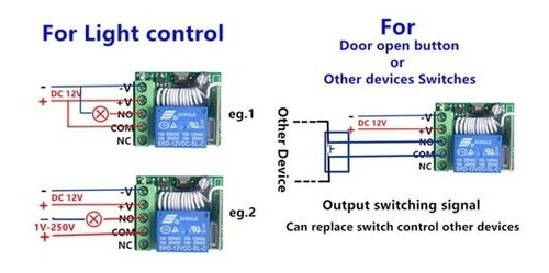 Imagen 6 de 6 de Interruptor Inalambrico Rf 433mhz 12v 10a Control Remoto Rf