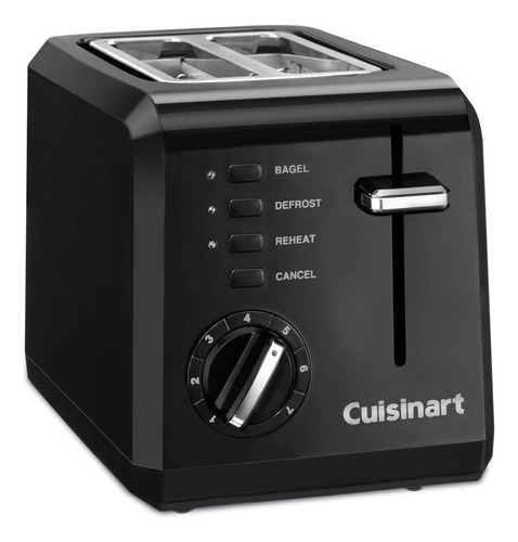 Tostadora Compacta De Plástico Cuisinart Cpt-122bk Para 2 Re