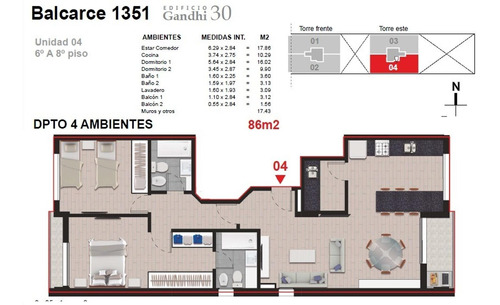 Departamento 2 Dormitorios - Balcarce 1300  