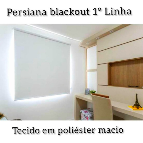 Cortina Rolo Blackout 0% De Luz 1,90 L X 1,80 A Com Bando