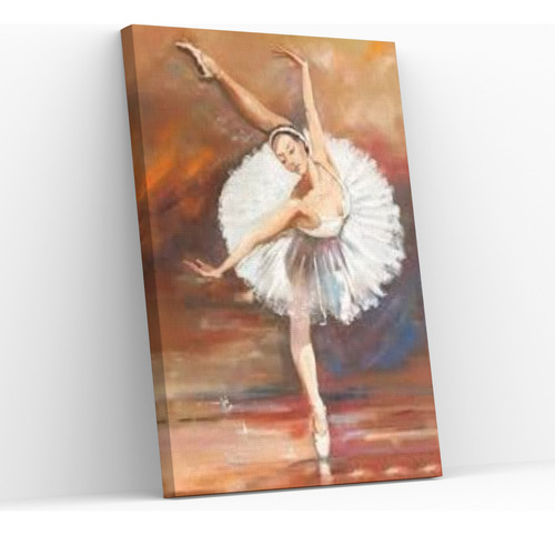 Pintura Con Números En Bastidor 60x75 Ballet - Painting By N